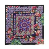 Foulard dub & drino motif mandala . foulard coloré 70*70