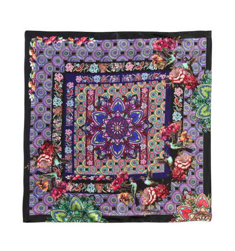 Foulard dub & drino motif mandala . foulard coloré 70*70 foulard-mandala-femme Foulard dub & drino motif mandala . foulard coloré 70*70