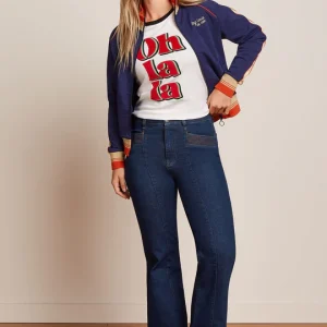 pantalon jean denim chris retro. couleur deep blue. king louie