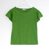 top à volants ruff ripple shirt melle yeye g51215c chemise à volants green vert