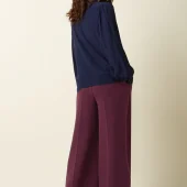 Marisa blouse allegra evening blue 10045 445 chemise blouse manche longue bleu marine unie