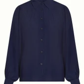 Marisa blouse allegra evening blue 10045 445 chemise blouse manche longue bleu marine unie