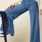 peppa pants stone denim blue tint10076 pantalon jean bleu clair king louie pantalon pate d elephant seventees 70,s vintage retro