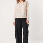 wsh00611 chemise à col manche longue couleur creme chemise karmele skfk
