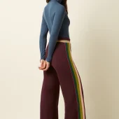 sweat pants daytona sweat king louie 10118 600 porto red bas de jogging bas de survetement king louie bordeau avec bande tri colore le long de la jambe beige verte bleu pantalon daytona king louie