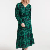 chemise baroque compania fantastica 53c/41025 chemise manche longue à motifs noir et vert foncé