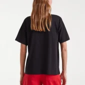 t-shirt ciao amore - compania fantastica 53c/42012 tee shirt noir avec insription ciao amore rose