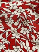 chemise paradis king louie chili red elsie blouse paradis fond rouge patite fleur balche / noir 10258 chemise manche courte col V