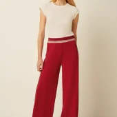 sweat pants daytona sweat king louie 10400 pantalon de jogging large sweat king louie couleur rouge chili red 2 bandes sur le coté