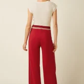 sweat pants daytona sweat king louie 10400 pantalon de jogging large sweat king louie couleur rouge chili red 2 bandes sur le coté