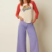 jean peppa colored king louie peppa pants petit colored denim coton 10452 . jean large couleur lilas style année 80