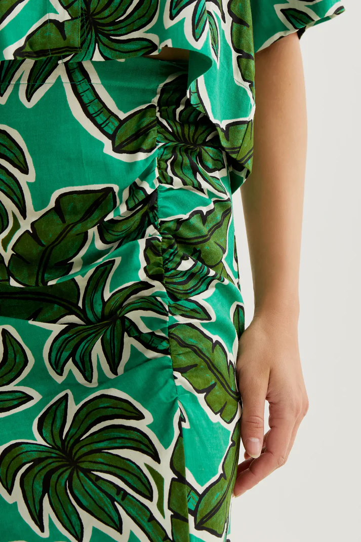 61C43003_03 Jupe palmiers compania fantastica jupe d été droite midi motifs palmiers sur tons de vert 430003 Jupe palmiers compania fantastica jupe d été droite midi motifs palmiers sur tons de vert 430003