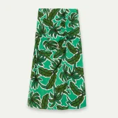 Jupe palmiers compania fantastica jupe d été droite midi motifs palmiers sur tons de vert 430003