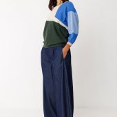 pull naike gots ssww00807 cml pull été manche longue motif geometrique vert/ rose/ blanc / bleu