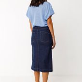 Haut zelia skfk sts1227ob4 haut en coton manche courte bleu ciel