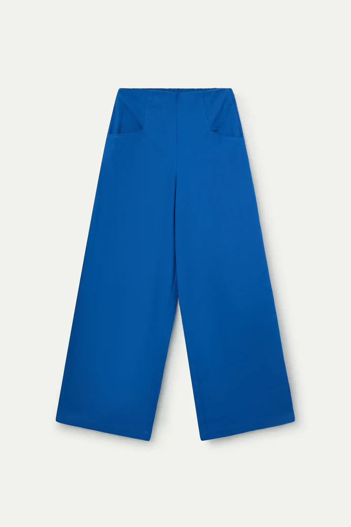 61C43007_10 pantalon bleu compania fantastica 43007 pantalon souple large d été bleu 2 poches pantalon bleu compania fantastica 43007 pantalon souple large d été bleu 2 poches