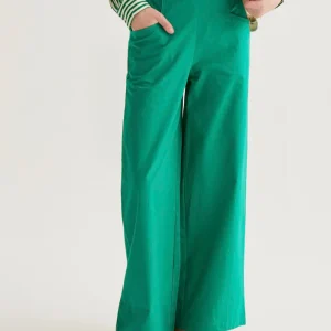 Pantalon vert compania fantastica 43018 pantalon large leger d été couleur vert