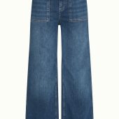 Pantalondebra king louie - debra pants onyx denim washed. jean délavé 3/4 poche sur le devant 10758 460 bluestone blue