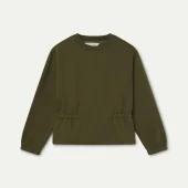 sweat kaki compania fantastica swat sportswear avec coupe élégante reserré à la taille couleur vert olive kaki63c/12014