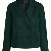 veste patti king louie veste de tailleur courte verte rayée patti coat dale chevron pine green 10657