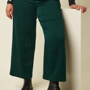 pantalon federica king louie pantalon de costume fond vert foncé avec rayures federica pants dale chevron pine green 10657