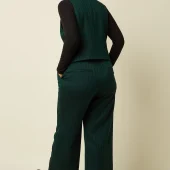 pantalon federica king louie pantalon de costume fond vert foncé avec rayures federica pants dale chevron pine green 10657