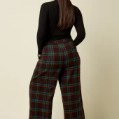 melody culotte king louie melody culotte vera check color porto red 10664 jupe culotte motif ecossais avec bouton apparant sur le coté haut