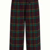 melody culotte king louie melody culotte vera check color porto red 10664 jupe culotte motif ecossais avec bouton apparant sur le coté haut