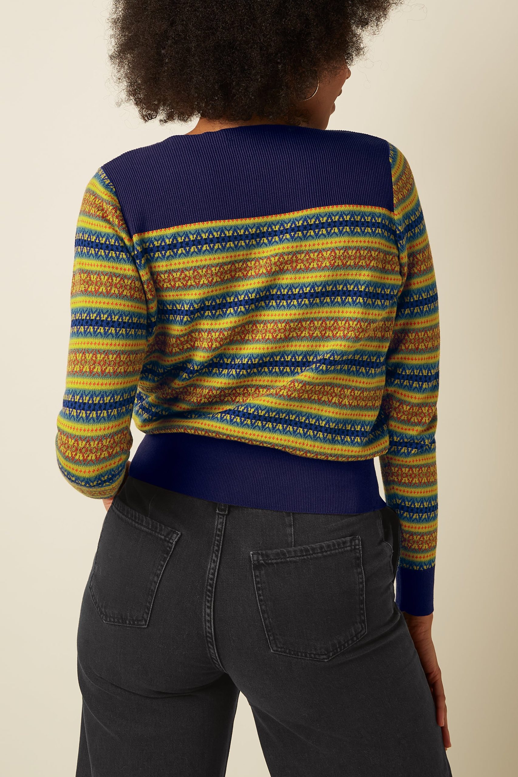10819999_4 Pull Kiki king louie kiki top rosedale 10819 color multi color pull fin pres du corps motif jaune et bleu. col bateau Pull Kiki king louie kiki top rosedale 10819 color multi color pull fin pres du corps motif jaune et bleu. col bateau