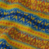 Pull Kiki king louie kiki top rosedale 10819 color multi color pull fin pres du corps motif jaune et bleu. col bateau