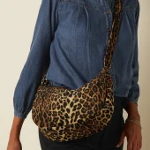 sac fanny king louie fanny pack large fargo cord 10824 sac motif leopard sac bandouliere forme semi arrondi style banane