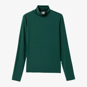 Haut "stay forever rollneck" mademoiselle yeye 62203b sous pull avec col roulé vert