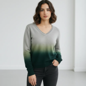 pull dégradé du gris au vert sapin wnt collection