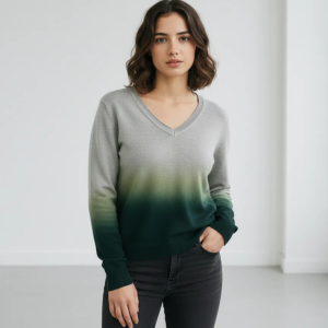 pull dégradé du gris au vert sapin wnt collection