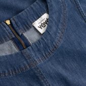 robe chasuble courte sans manche façon debardeur en jean bleu ga goo dress melle yeye 61121 robe d été
